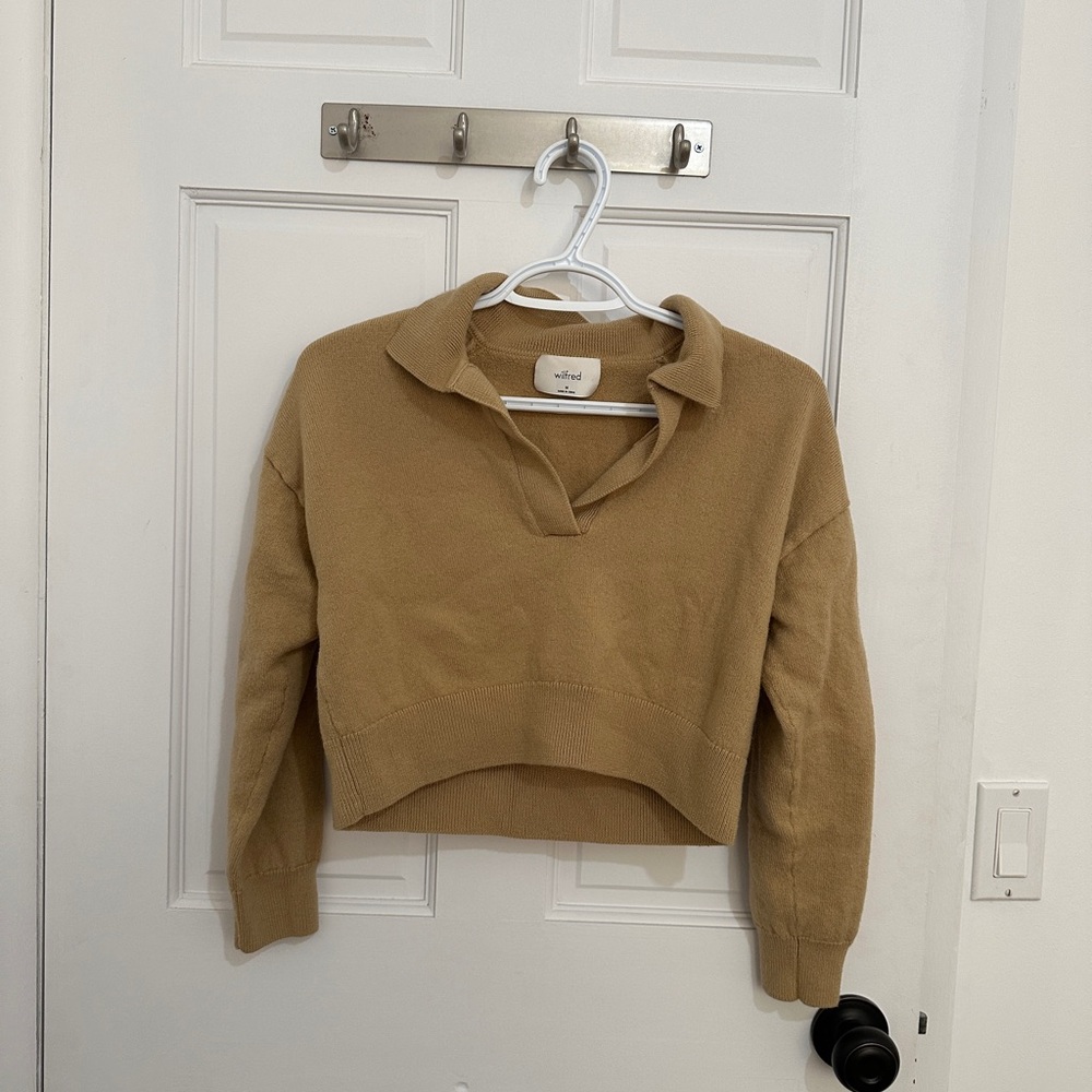 Wilfred Camel Knit Top